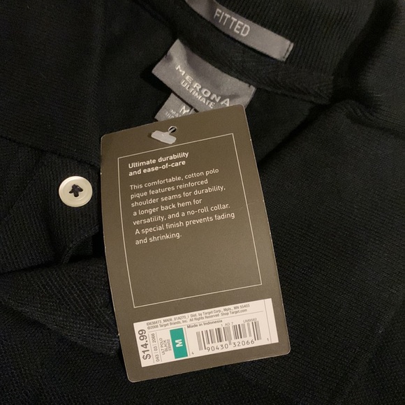 12) Merona Men’s Black Polo Shirt - Picture 2 of 2
